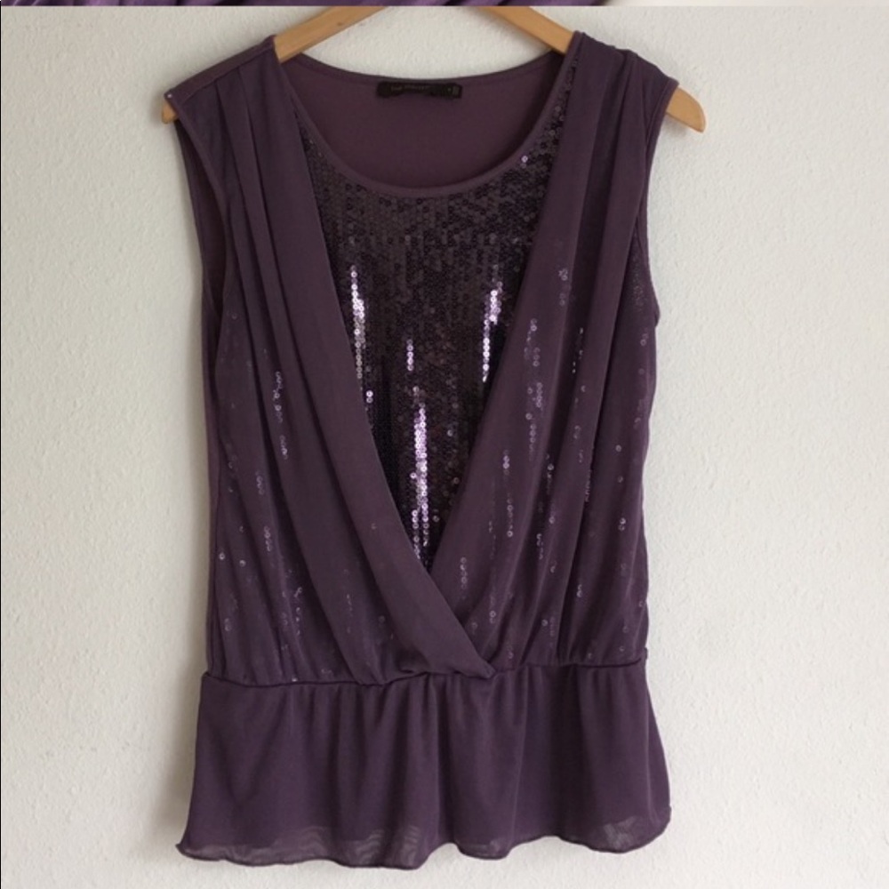 The Limited peplum sequins top